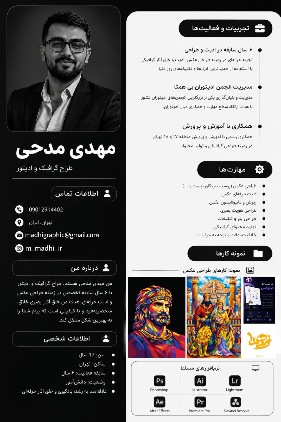 رزومه مهدی مدحی
